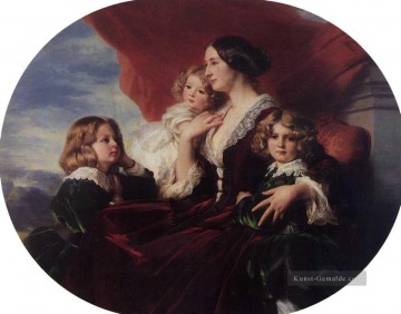  Winter Kunst - Elzbieta Branicka Gräfin Krasinka und ihre Kinder Königtum Porträt Franz Xaver Winterhalter